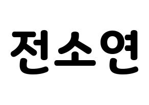 KPOP (G)I-DLE((여자)아이들、(ヨジャ)アイドゥル) 소연 (ソヨン) 応援ボード・うちわ　韓国語/ハングル文字型紙 通常