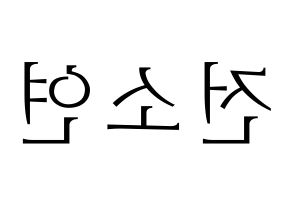 KPOP (G)I-DLE((여자)아이들、(ヨジャ)アイドゥル) 소연 (ソヨン) 応援ボード・うちわ　韓国語/ハングル文字型紙 左右反転