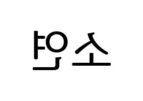 KPOP (G)I-DLE((여자)아이들、(ヨジャ)アイドゥル) 소연 (ソヨン) プリント用応援ボード型紙、うちわ型紙　韓国語/ハングル文字型紙 左右反転