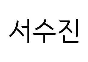 KPOP (G)I-DLE((여자)아이들、(ヨジャ)アイドゥル) 수진 (スジン) コンサート用　応援ボード・うちわ　韓国語/ハングル文字型紙 通常