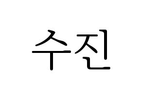 KPOP (G)I-DLE((여자)아이들、(ヨジャ)アイドゥル) 수진 (スジン) 応援ボード・うちわ　韓国語/ハングル文字型紙 通常