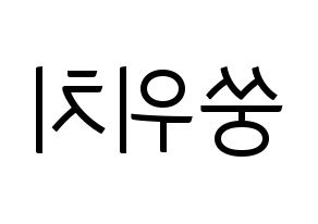 KPOP (G)I-DLE((여자)아이들、(ヨジャ)アイドゥル) 우기 (ウギ) コンサート用　応援ボード・うちわ　韓国語/ハングル文字型紙 左右反転