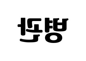 KPOP A.C.E(에이스、エース) 김병관 (キム・ビョングァン) コンサート用　応援ボード・うちわ　韓国語/ハングル文字型紙 左右反転