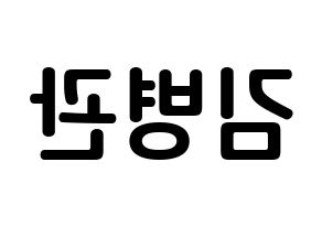 KPOP A.C.E(에이스、エース) 김병관 (キム・ビョングァン, キム・ビョングァン) k-pop アイドル名前　ボード 言葉 左右反転