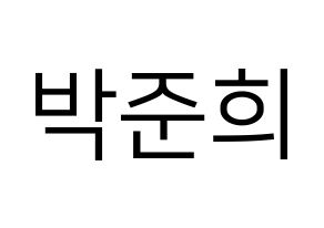 KPOP A.C.E(에이스、エース) 준 (ジュン) プリント用応援ボード型紙、うちわ型紙　韓国語/ハングル文字型紙 通常