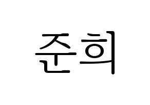 KPOP A.C.E(에이스、エース) 준 (ジュン) 応援ボード・うちわ　韓国語/ハングル文字型紙 通常