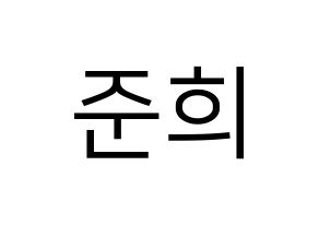 KPOP A.C.E(에이스、エース) 준 (ジュン) プリント用応援ボード型紙、うちわ型紙　韓国語/ハングル文字型紙 通常