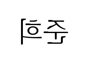 KPOP A.C.E(에이스、エース) 준 (ジュン) 応援ボード・うちわ　韓国語/ハングル文字型紙 左右反転