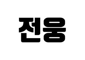 KPOP AB6IX(에이비식스、エイビーシックス) 웅 (ウン) コンサート用　応援ボード・うちわ　韓国語/ハングル文字型紙 通常