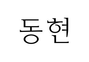 KPOP AB6IX(에이비식스、エイビーシックス) 동현 (ドンヒョン) 応援ボード・うちわ　韓国語/ハングル文字型紙 通常