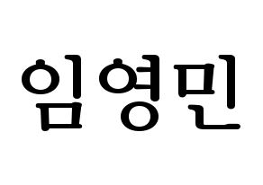 KPOP AB6IX(에이비식스、エイビーシックス) 영민 (ヨンミン) プリント用応援ボード型紙、うちわ型紙　韓国語/ハングル文字型紙 通常