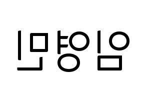 KPOP AB6IX(에이비식스、エイビーシックス) 영민 (ヨンミン) コンサート用　応援ボード・うちわ　韓国語/ハングル文字型紙 左右反転