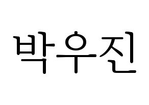 KPOP AB6IX(에이비식스、エイビーシックス) 우진 (ウジン) 応援ボード・うちわ　韓国語/ハングル文字型紙 通常