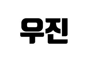KPOP AB6IX(에이비식스、エイビーシックス) 우진 (ウジン) コンサート用　応援ボード・うちわ　韓国語/ハングル文字型紙 通常