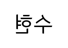 KPOP AKMU(악동뮤지션、アクドンミュージシャン) 이수현 (イ・スヒョン) コンサート用　応援ボード・うちわ　韓国語/ハングル文字型紙 左右反転