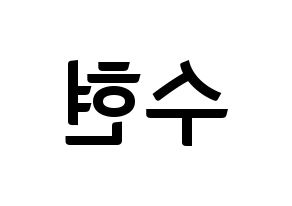 KPOP AKMU(악동뮤지션、アクドンミュージシャン) 이수현 (イ・スヒョン) k-pop アイドル名前 ファンサボード 型紙 左右反転