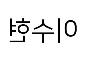 KPOP AKMU(악동뮤지션、アクドンミュージシャン) 이수현 (イ・スヒョン) プリント用応援ボード型紙、うちわ型紙　韓国語/ハングル文字型紙 左右反転