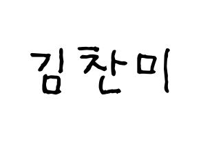 KPOP AOA(에이오에이、エイオーエイ) 찬미 (チャンミ) k-pop アイドル名前 ファンサボード 型紙 通常