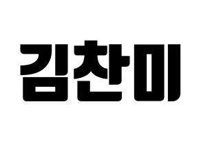 KPOP AOA(에이오에이、エイオーエイ) 찬미 (チャンミ) コンサート用　応援ボード・うちわ　韓国語/ハングル文字型紙 通常