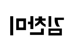 KPOP AOA(에이오에이、エイオーエイ) 찬미 (チャンミ) k-pop アイドル名前 ファンサボード 型紙 左右反転