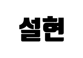 KPOP AOA(에이오에이、エイオーエイ) 설현 (ソリョン) コンサート用　応援ボード・うちわ　韓国語/ハングル文字型紙 通常