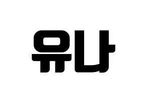 KPOP AOA(에이오에이、エイオーエイ) 유나 (ユナ) コンサート用　応援ボード・うちわ　韓国語/ハングル文字型紙 通常