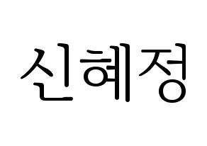 KPOP AOA(에이오에이、エイオーエイ) 혜정 (ヘジョン) 応援ボード・うちわ　韓国語/ハングル文字型紙 通常
