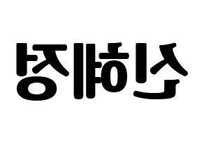 KPOP AOA(에이오에이、エイオーエイ) 혜정 (ヘジョン) コンサート用　応援ボード・うちわ　韓国語/ハングル文字型紙 左右反転