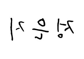 KPOP Apink(에이핑크、エーピンク) 정은지 (チョン・ウンジ, チョン・ウンジ) k-pop アイドル名前　ボード 言葉 左右反転