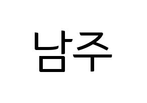 KPOP Apink(에이핑크、エーピンク) 김남주 (キム・ナムジュ) コンサート用　応援ボード・うちわ　韓国語/ハングル文字型紙 通常