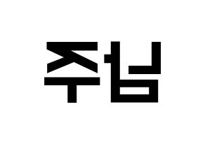 KPOP Apink(에이핑크、エーピンク) 김남주 (キム・ナムジュ) 名前 応援ボード 作り方 左右反転