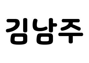 KPOP Apink(에이핑크、エーピンク) 김남주 (キム・ナムジュ) 応援ボード・うちわ　韓国語/ハングル文字型紙 通常