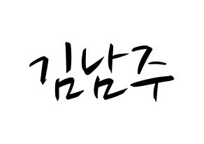 KPOP Apink(에이핑크、エーピンク) 김남주 (キム・ナムジュ) k-pop 応援ボード メッセージ 型紙 通常