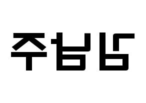 KPOP Apink(에이핑크、エーピンク) 김남주 (キム・ナムジュ, キム・ナムジュ) 応援ボード、うちわ無料型紙、応援グッズ 左右反転