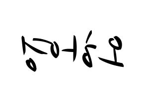 KPOP Apink(에이핑크、エーピンク) 오하영 (オ・ハヨン) k-pop 応援ボード メッセージ 型紙 左右反転