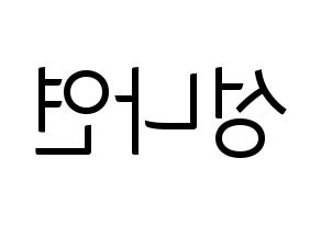 KPOP APRIL(에이프릴、エイプリル) 레이첼 (レイチェル) コンサート用　応援ボード・うちわ　韓国語/ハングル文字型紙 左右反転
