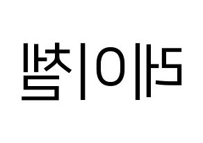 KPOP APRIL(에이프릴、エイプリル) 레이첼 (レイチェル) プリント用応援ボード型紙、うちわ型紙　韓国語/ハングル文字型紙 左右反転