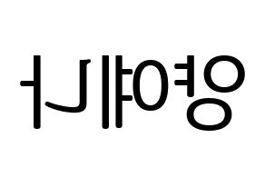KPOP APRIL(에이프릴、エイプリル) 양예나 (イェナ) プリント用応援ボード型紙、うちわ型紙　韓国語/ハングル文字型紙 左右反転