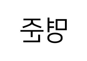 KPOP ASTRO(아스트로、アストロ) MJ (MJ) プリント用応援ボード型紙、うちわ型紙　韓国語/ハングル文字型紙 左右反転