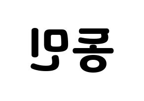 KPOP ASTRO(아스트로、アストロ) 차은우 (チャ・ウヌ) 応援ボード・うちわ　韓国語/ハングル文字型紙 左右反転