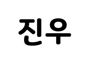 KPOP ASTRO(아스트로、アストロ) 진진 (ジンジン) 応援ボード・うちわ　韓国語/ハングル文字型紙 通常