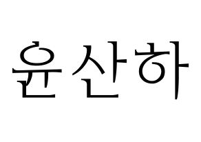 KPOP ASTRO(아스트로、アストロ) 윤산하 (ユン・サナ) 応援ボード・うちわ　韓国語/ハングル文字型紙 通常