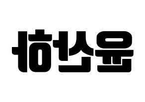KPOP ASTRO(아스트로、アストロ) 윤산하 (ユン・サナ) コンサート用　応援ボード・うちわ　韓国語/ハングル文字型紙 左右反転