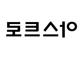 KPOP歌手 ASTRO(아스트로、アストロ) 応援ボード型紙、うちわ型紙　韓国語/ハングル文字 左右反転