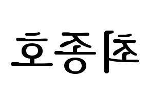 KPOP ATEEZ(에이티즈、エイティーズ) 종호 (ジョンホ) プリント用応援ボード型紙、うちわ型紙　韓国語/ハングル文字型紙 左右反転