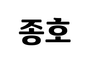 KPOP ATEEZ(에이티즈、エイティーズ) 종호 (ジョンホ) コンサート用　応援ボード・うちわ　韓国語/ハングル文字型紙 通常