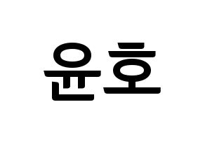 KPOP ATEEZ(에이티즈、エイティーズ) 윤호 (ユノ) k-pop アイドル名前 ファンサボード 型紙 通常