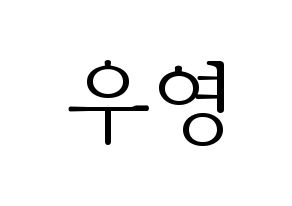 KPOP ATEEZ(에이티즈、エイティーズ) 우영 (ウヨン) 応援ボード・うちわ　韓国語/ハングル文字型紙 通常