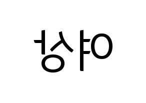 KPOP ATEEZ(에이티즈、エイティーズ) 여상 (ヨサン) コンサート用　応援ボード・うちわ　韓国語/ハングル文字型紙 左右反転