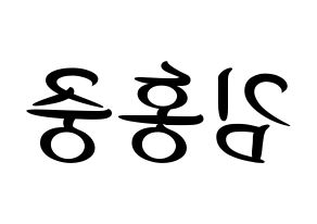 KPOP ATEEZ(에이티즈、エイティーズ) 홍중 (ホンジュン) k-pop 応援ボード メッセージ 型紙 左右反転